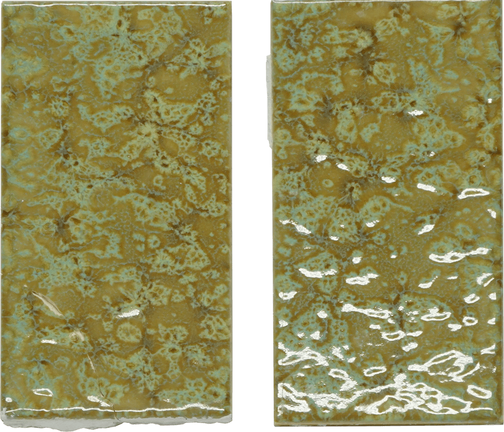 Green ceramic tile, 200mm x 100mm x 5mm